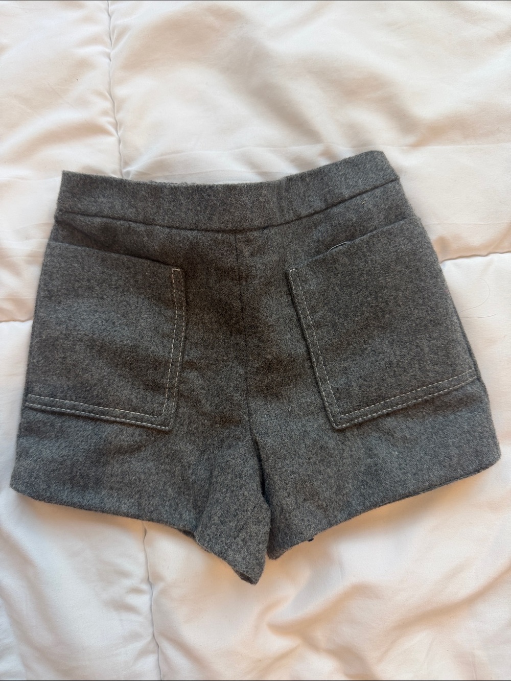 Jacadi Gray High-Waist Tailored Shorts size 12m